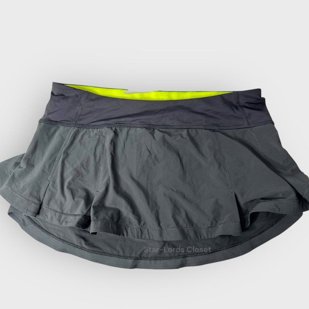 Lululemon Presta Skirt Size 6 Black Ruffle Tiered Drawstring Waist Tenniscore